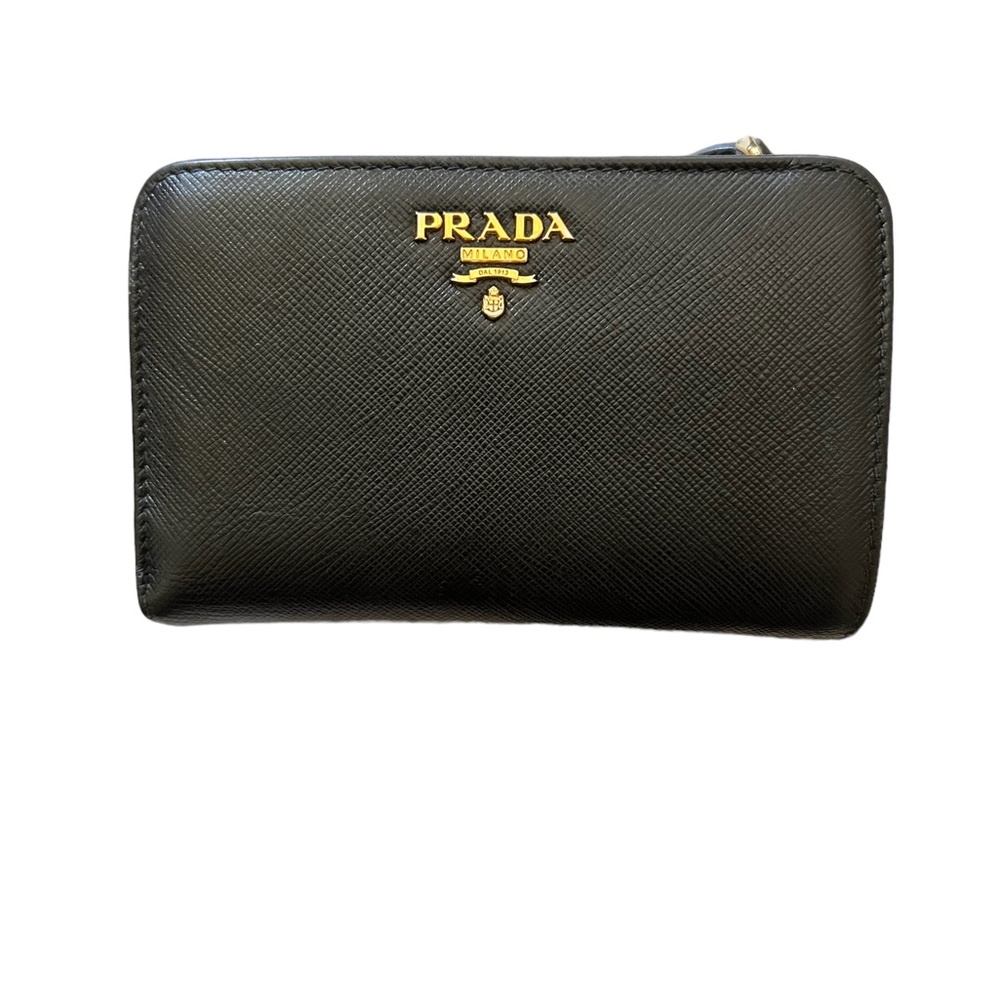 Authentic Prada Saffiano Leather Black Wallet